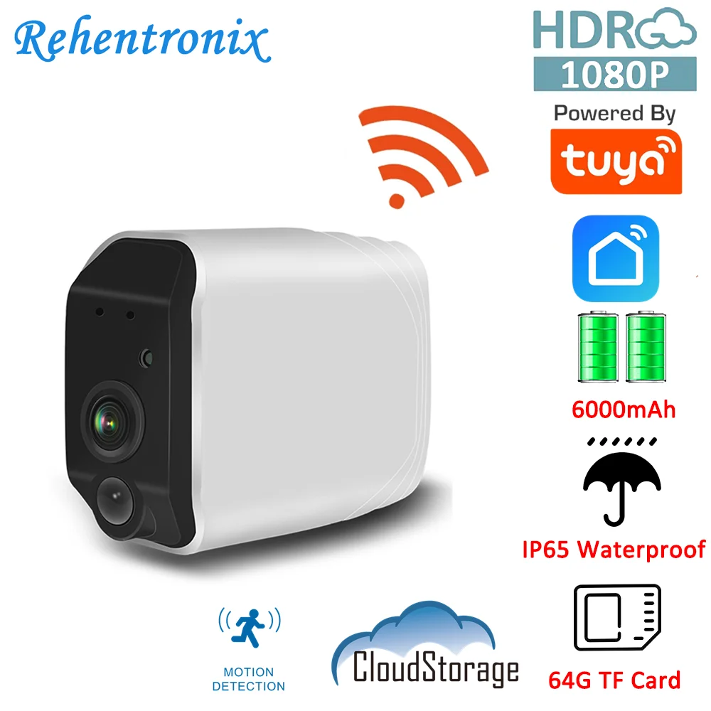 Tuya Smart WiFi безопасности облако Камера Беспроводной Перезаряжаемые Батарея