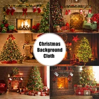 christmas photography background cloth photo holiday fireplace decoration photography shooting props support size customization