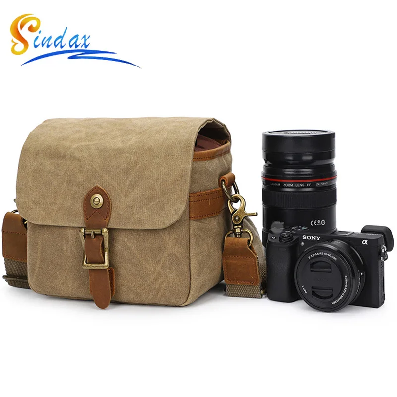 

Camera Bag Canvas Photo DSLR Camera Bag Micro-Single For Sony A6000 A7R Waterproof Case Shoulder Crossbag SLR Camera Bag