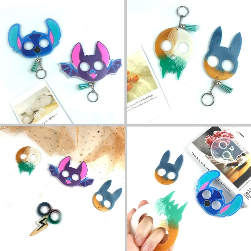 

Keychain Epoxy Resin Mold Earring Necklace Pendants Silicone Mould DIY Crafts Jewelry Ornaments Casting Tools