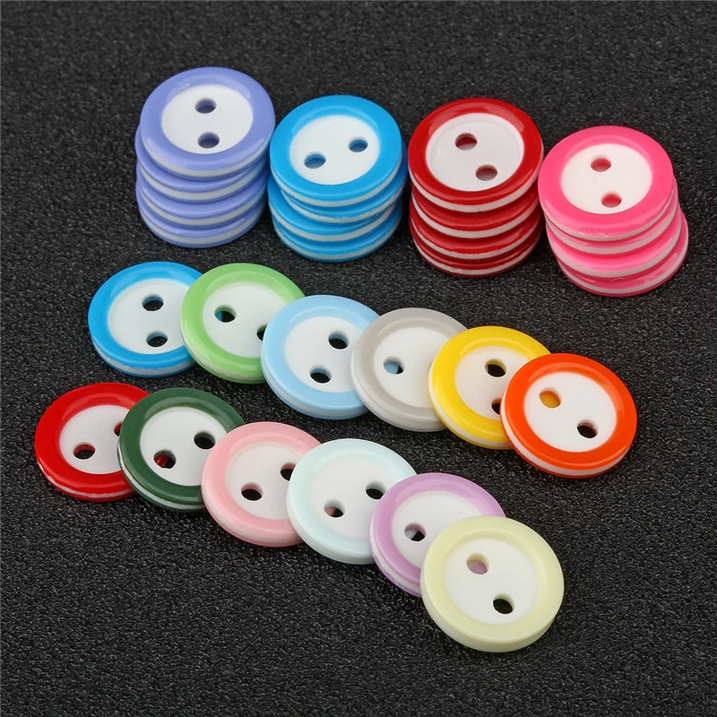 500 шт 10 мм круглые полимерные мини пуговицы для шитья скрапбукинга декоративные