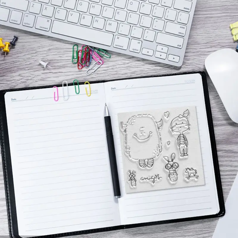 

Bunny Girl Silicone Clear Seal Stamp DIY Scrapbooking Embossing Photo Album Decorative Paper Card Craft Art Handmade Gift