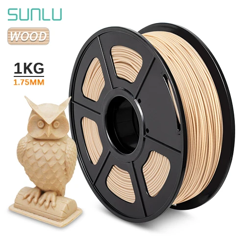 sunlu filamento pla para impressora 3d 1kg 175mm filamentos de madeira pla nao