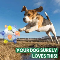 jumping activation ball for dogs flashing ball light sounds jump automatically ibrating ball dog electric dancing ball pet toys