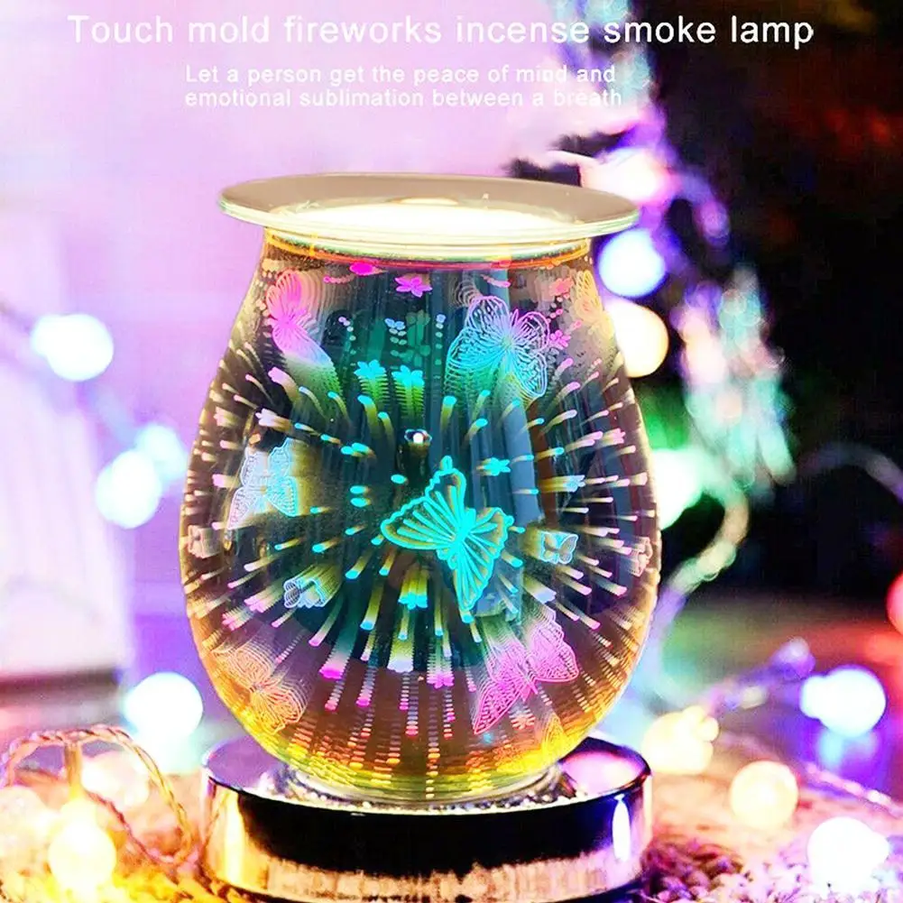 

7 Color Light 3D Glass Vase Aromatherapy Essential Changing Waterless Mist and Diffuser Humidifier Oil Cool Shut-off Aroma N0C4