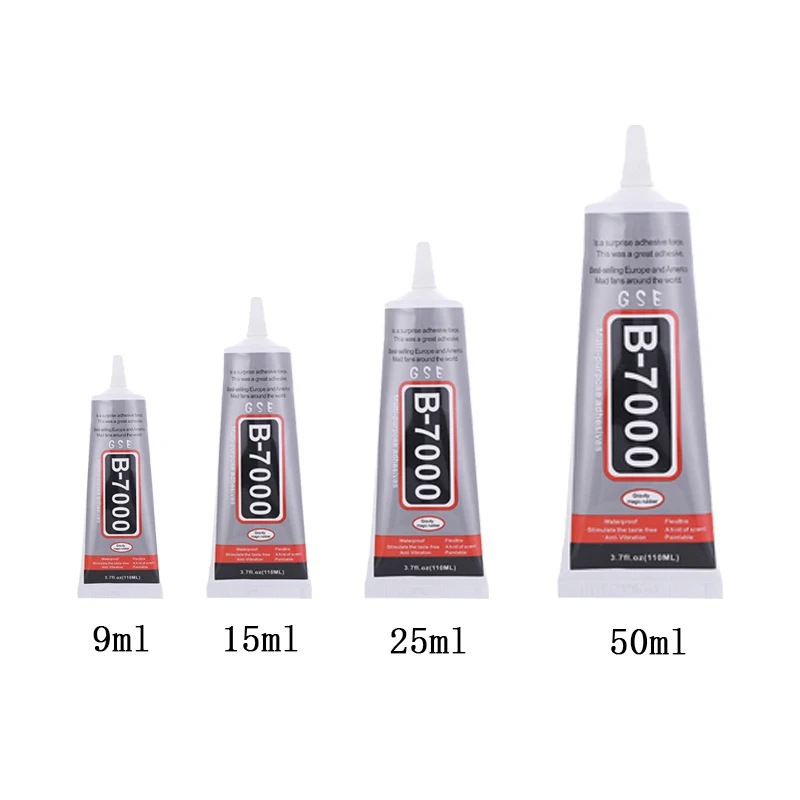 

1Pcs 9/15/25/50ml B-7000 Multi-Purpose Transparent Strong Super Glue Repair Cell Phone Touch Screen Liquid Glue DIY Sticker Glue