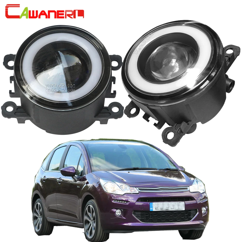 Cawanerl для Citroen C3 FC_ Hatchback 2005-2010 Автомобиль H11 Передние противотуманные фары COB LED Angel