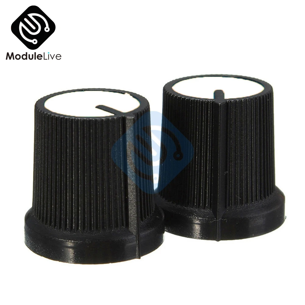 10 шт. пластиковый вращающийся конический потенциометр белого цвета с