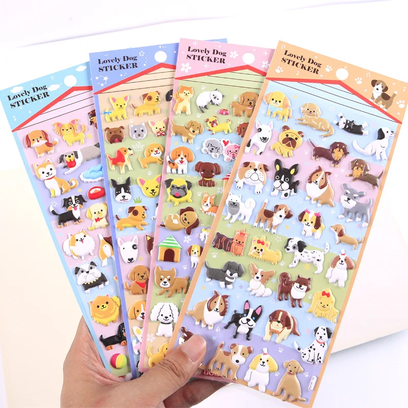 40 шт./лот милые собаки щенок 3D Декоративные наклейки Клейкие DIY украшения дневник