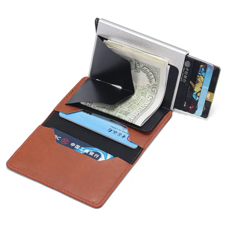2020 New Credit Card Holder Wallet Men And Women PU Leather ID Fashion Carbon Fiber Business RIFD Bank Case | Багаж и сумки