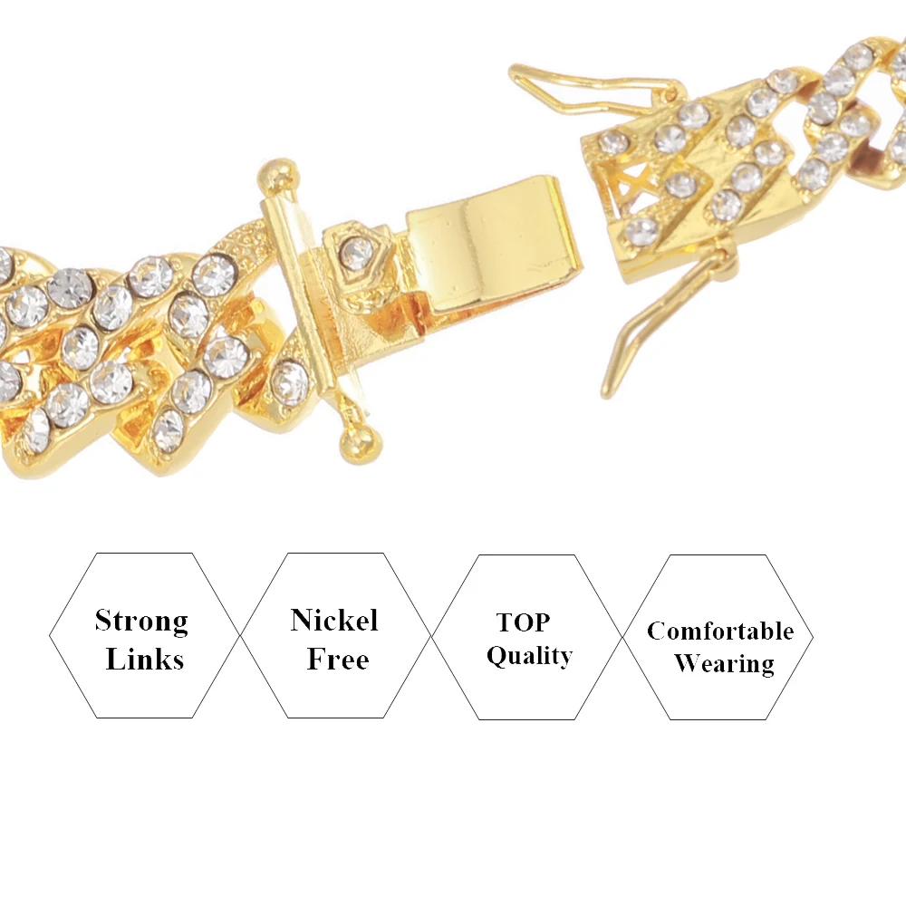 

Big Size Butterfly Pendant Charm 12mm Bubble Miami Curb Cuban Chain Hip Hop Necklace Rapper Gift Rock Jewelry Golden A+++