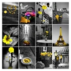 Холст Размер 5D Diy алмазная живопись город Ландшафтная мозаика с бриллиантами черный желтый Вышивка крестом украшение для дома ручная работа