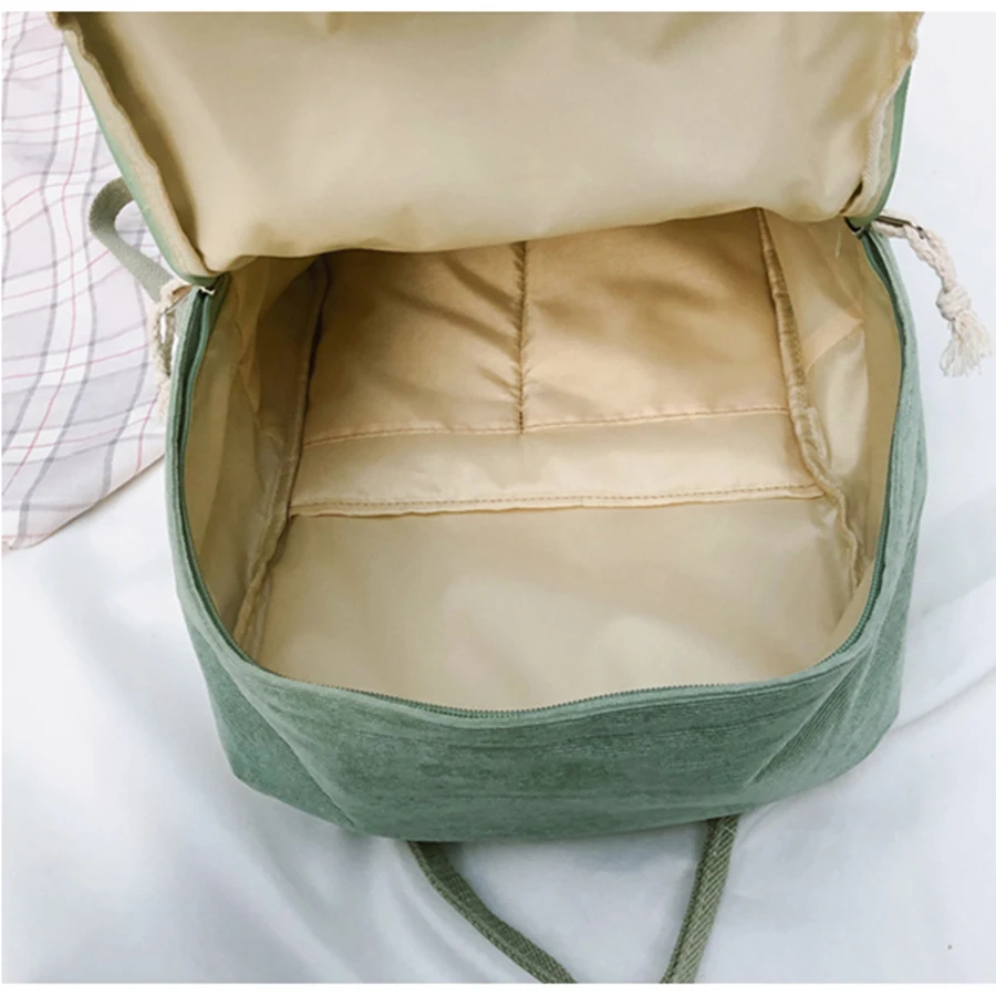 

Women Backpack Corduroy Design School Backpacks for Teenage Girls School Bag Striped Rucksack Travel Bags Soulder Bag Mochila