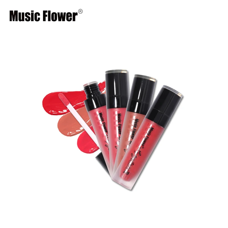 Music Flower брендовый Макияж 12 цветов матовый набор блесков для губ антипригарная