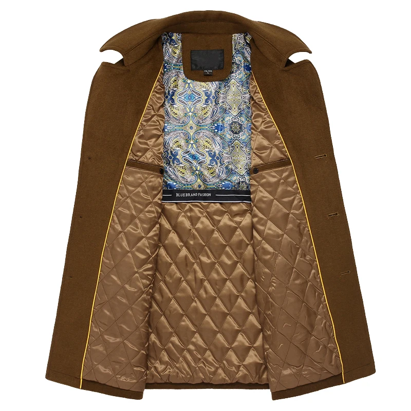 Мужская шерстяная куртка Mountainskin Повседневная теплая ветровка с воротником