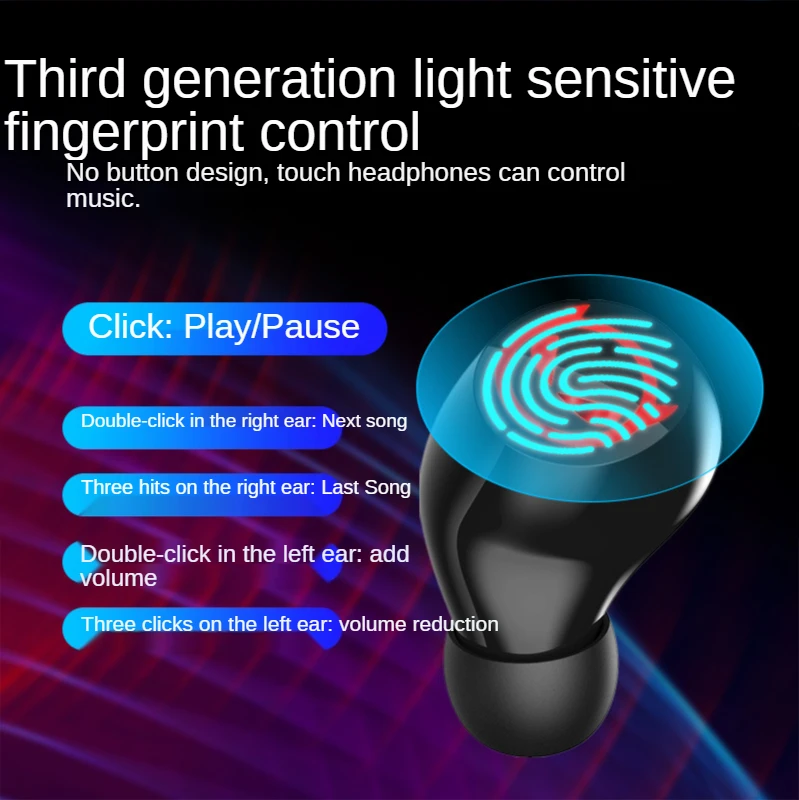 Беспроводные наушники Tws Bluetooth Earphones Wireless Earbuds Mini Demon с микрофоном и геймерским режимом для спорта и свободных рук.