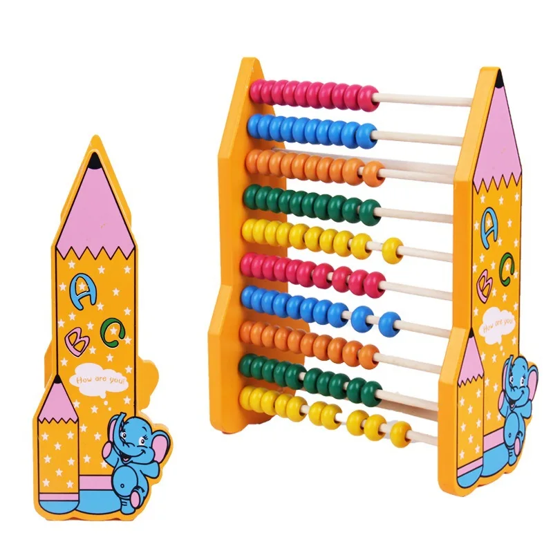 

Wooden Abacus Baby Montly Numbers Learning Toys Educational Rainbow Wood Math Toys Children Montessori Toddler Kids Counting