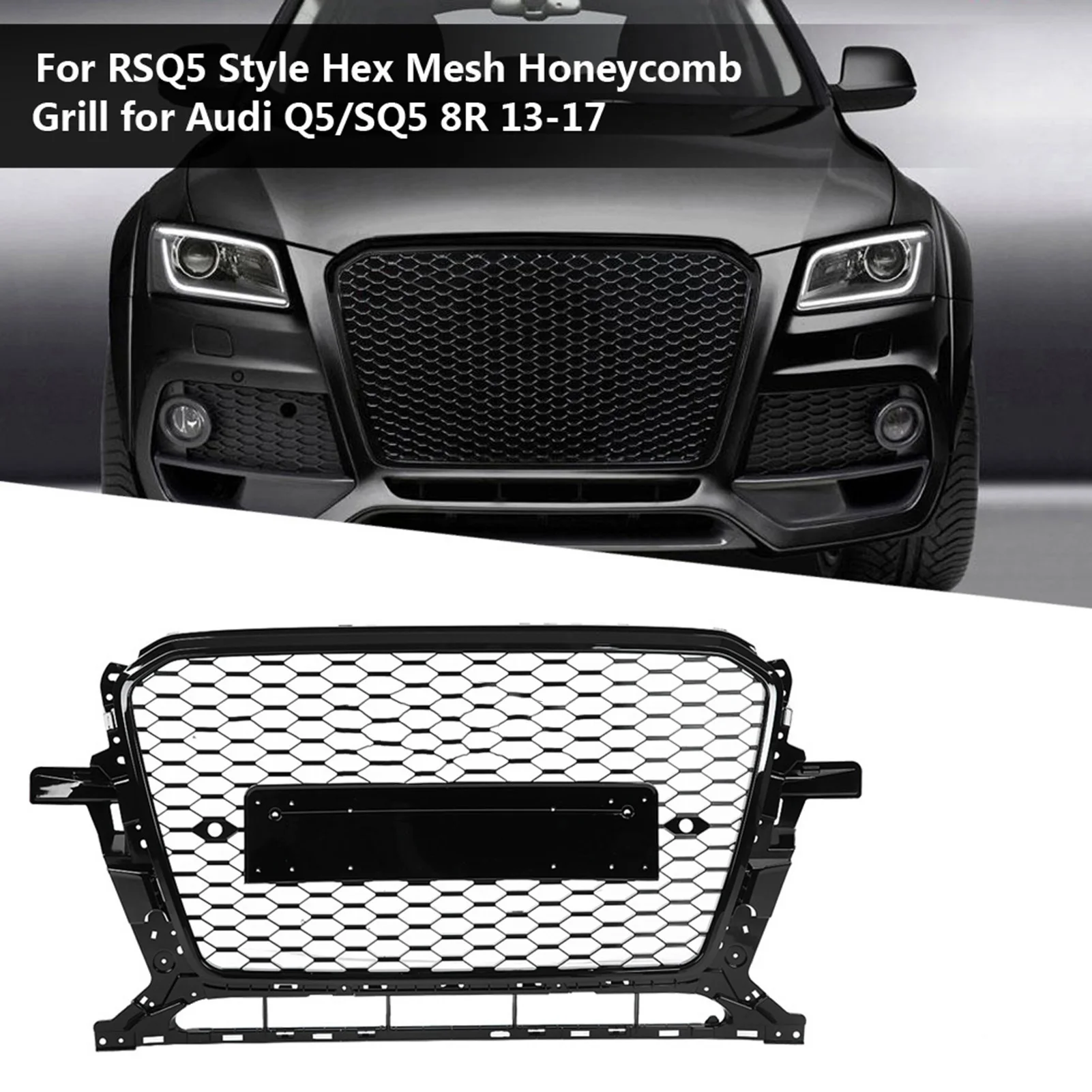 Для RSQ5 Стиль передняя Спортивная Шестигранная сетка с сотовой блендой гриль