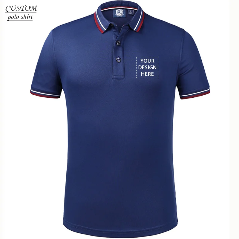 

Personalised Mens Embroidery 100% skin-friendly plant fiber Polo Shirt S-4XL Custom Workwear TOP