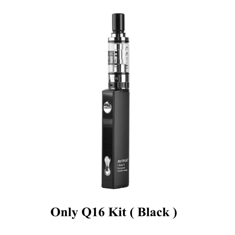 Vape комплект JUSTFOG Q16 стартовый комплект 900 мАч батарея 2 мл бак распылитель подходит 1,2 Ом 1,6 Ом катушки электронная сигарета комплект VS P16A комплект - Цвет: Black Kit