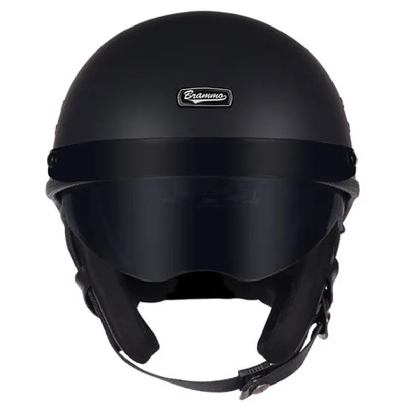 Мотоциклетный шлем полуоткрытое лицо из искусственной кожи с линзой одобрен в