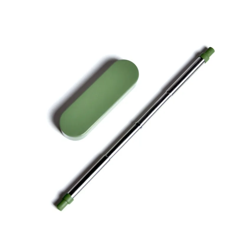 Многоразовые складные трубочки для питья телескопическая посуда из нержавеющей