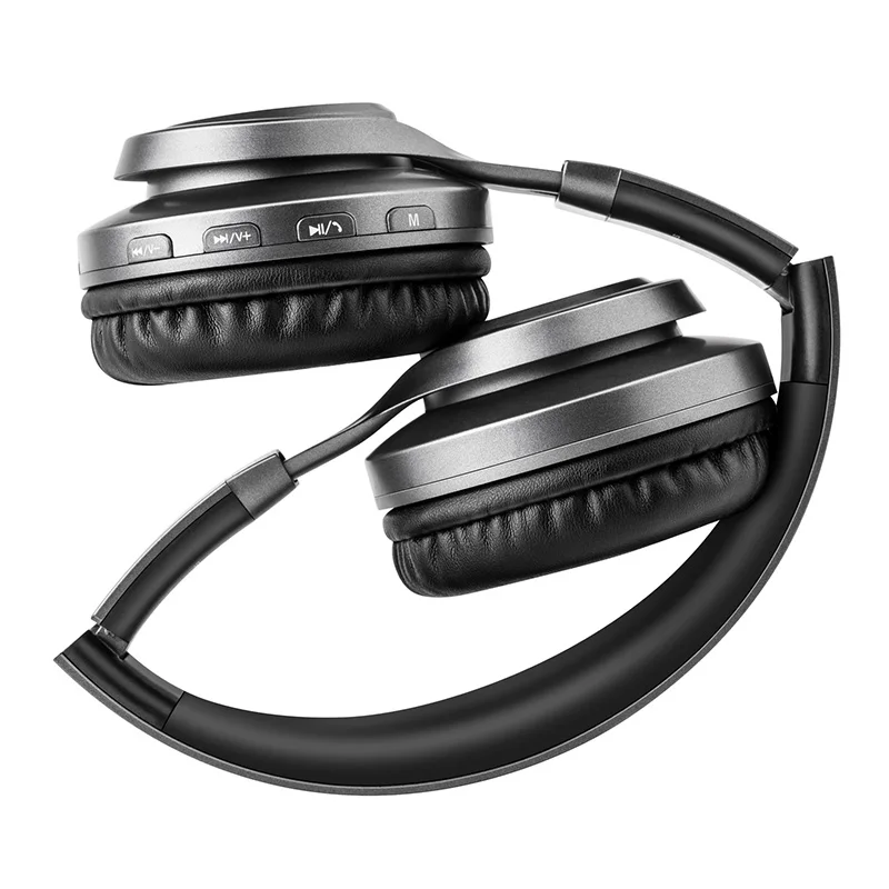 Умные Bluetooth наушники с шумоподавлением басов, Поддержка карт памяти, беспроводные и проводные, свободно переключаемые английские голосовые подсказки