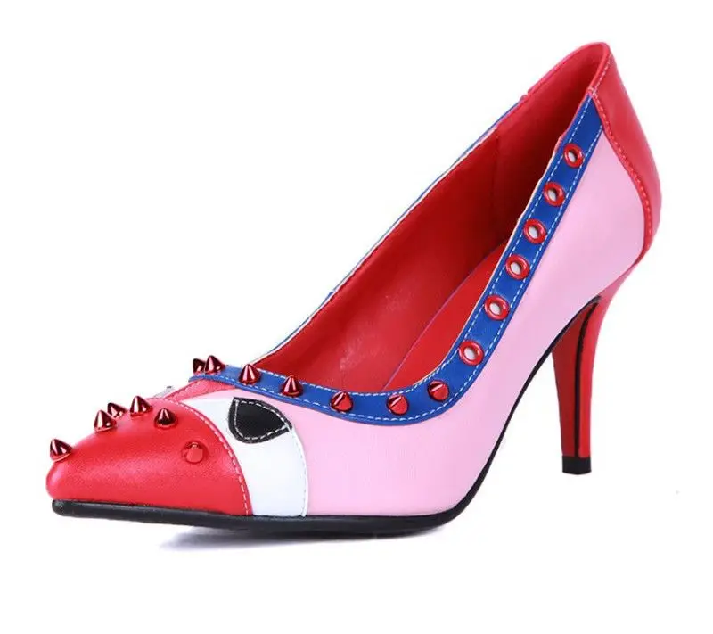 Женские привлекательные розовые туфли с острым носком на высоком каблуке