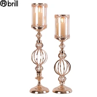 nordic iron candle holder gold glass american romantic candlestick metal decor luxury home decoration accessories bougeoir
