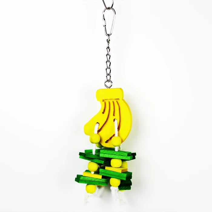 banana Игрушка для птиц жевательная игрушка для домашних животных Попугай Cockatiel Parakeet красочные деревянные блоки кусачки для домашних животных игрушки - Цвет: banana