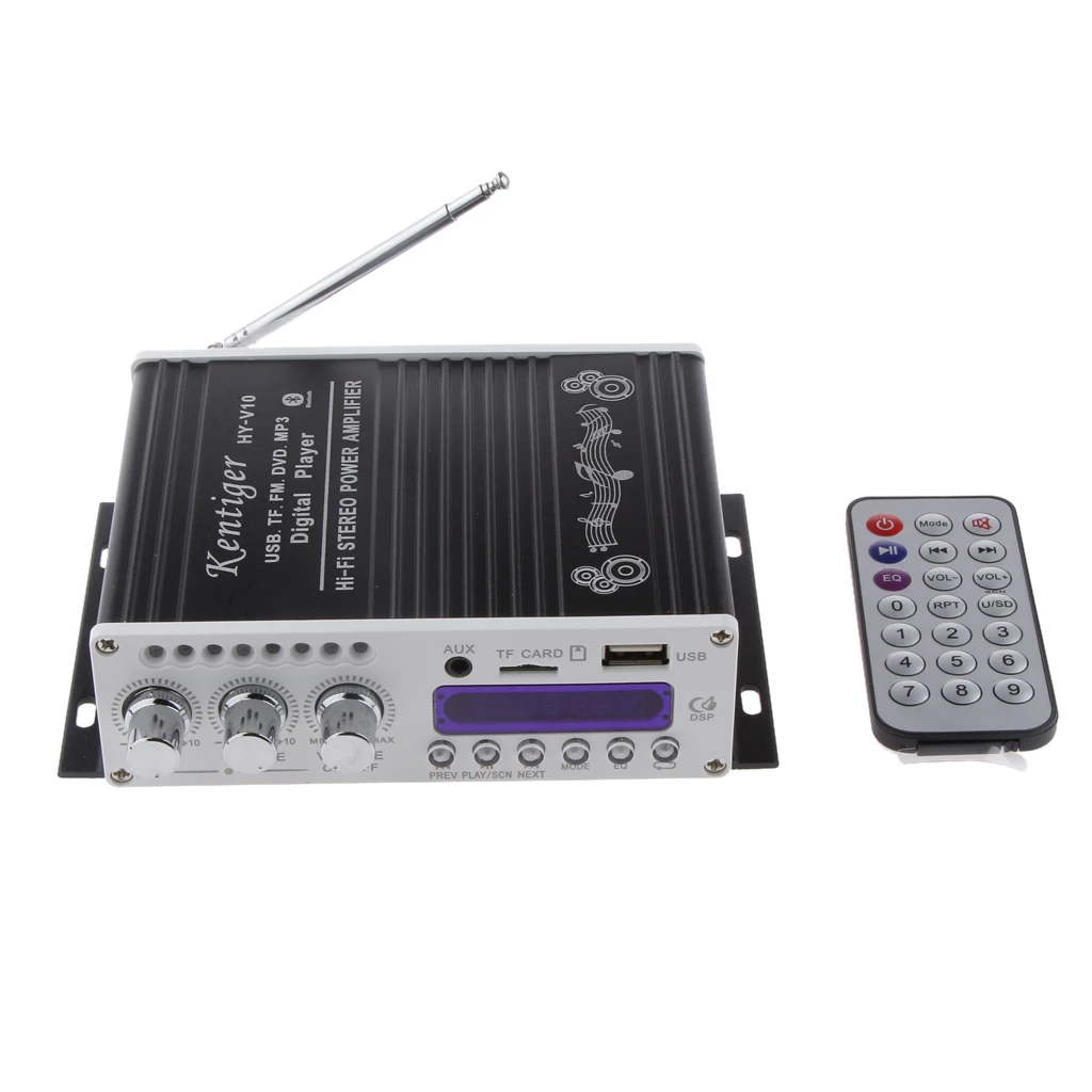 Kentiger HY-V10 автомобильный мотоцикл Hi-Fi 2CH стерео усилитель Bluetooth для iPod TF FM DVD