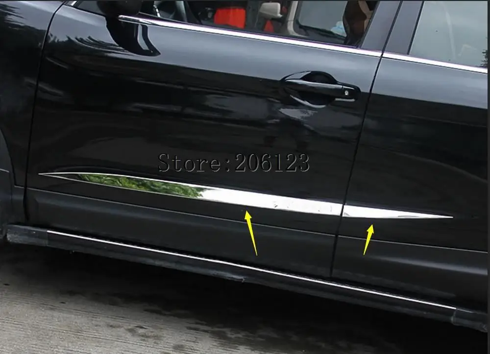 Подходит для Nissan Qashqai 2014 2015 2016 Хром Боковая дверь линия отделка корпуса молдинг