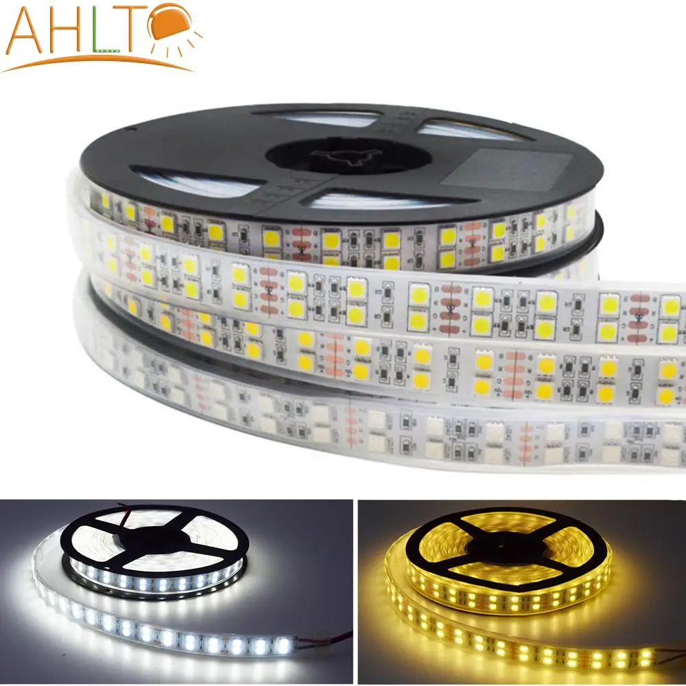 

5m/roll Led Strip Lights SMD 5050 12V Waterproof Flexible Light Wall Lamp Neon Night Light 600LED Tape for Atmosphere Decoration