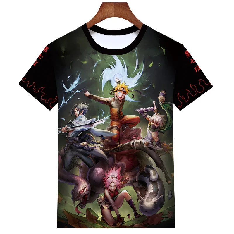 Аниме ниндзя Анимация пижамы Шаринган короткий рукав косплей вырез лодочкой