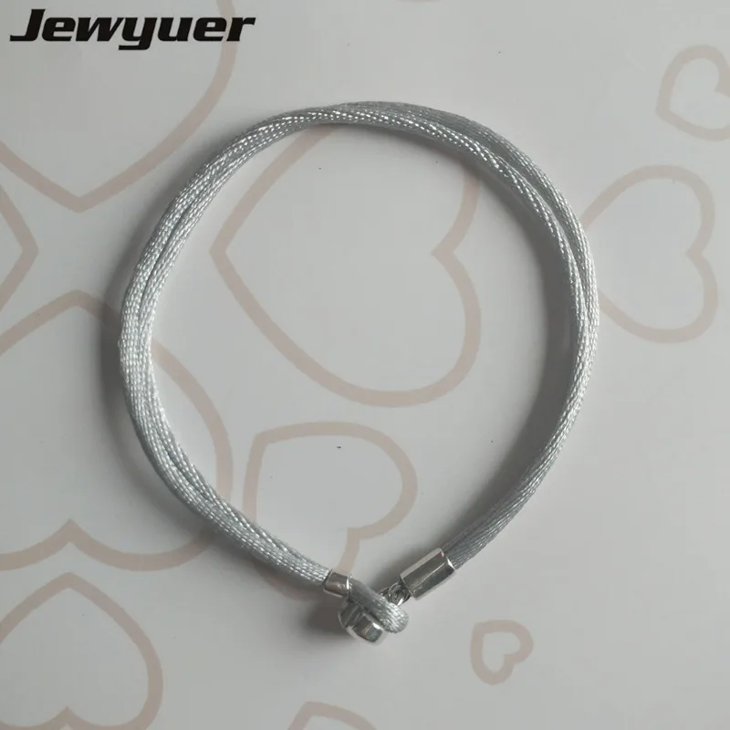 Новинка 2017 Осенний серый тканевый шнур с серебряной застежкой стартовый браслет