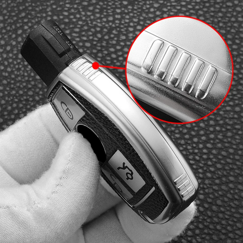 

Leather & TPU Car Remote Key Full Cover Case For Mercedes Benz A B R G Class GLK GLA CLA C200 B200 W213 w204 W251 W463 W176 AMG