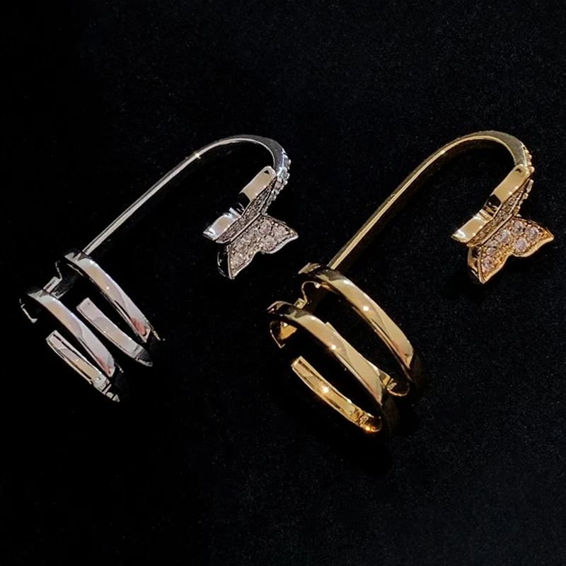 Кольца для женщин необычные металлические кольца с бабочкой | Украшения и