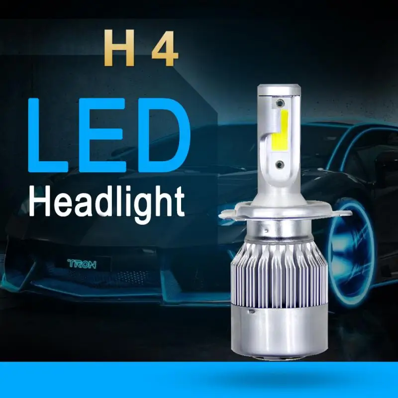 Комплект автомобильных светодиодных фар H4 HB2 9003 72W фары для 8000LM по технологии COB