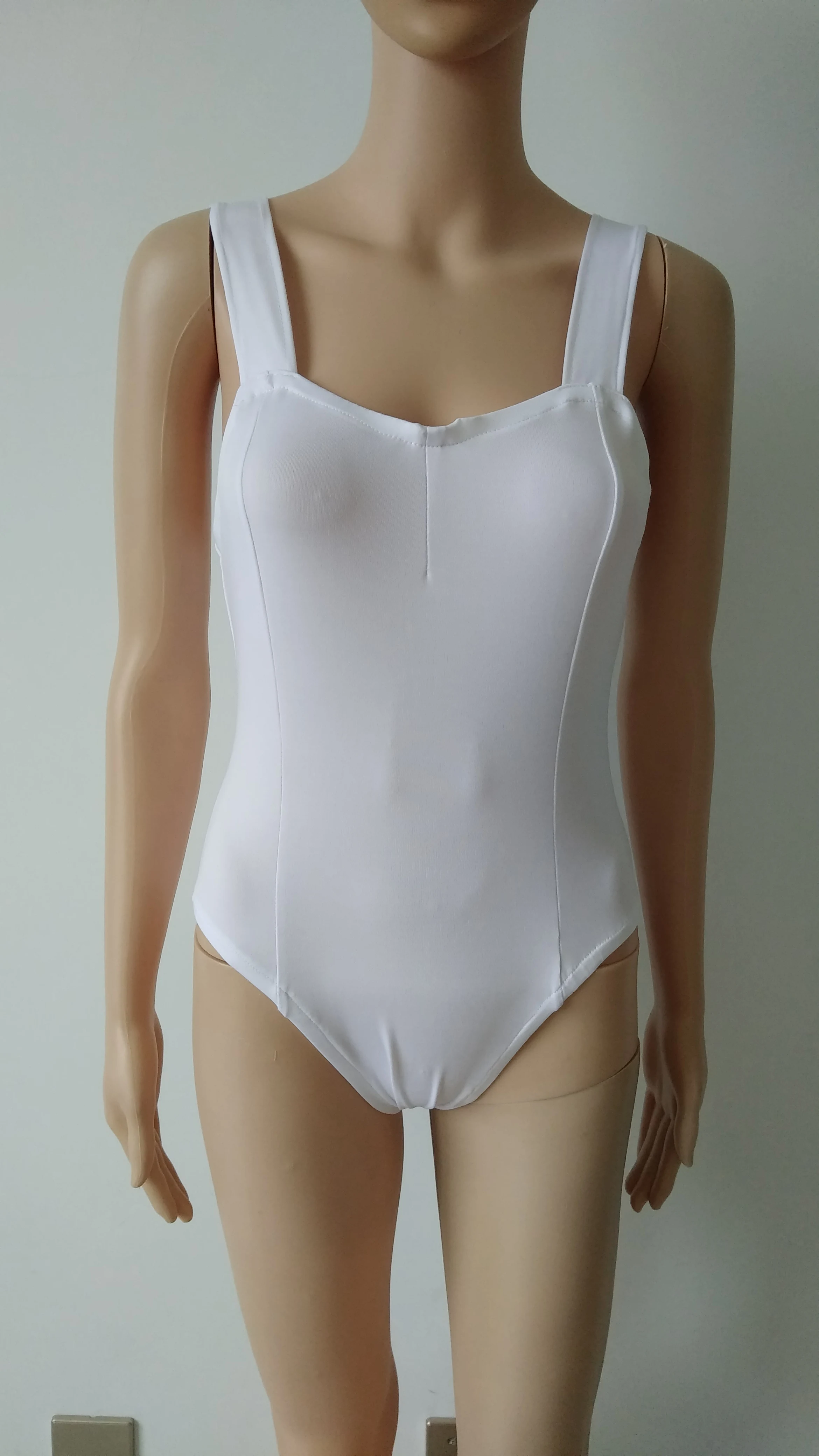 Новый стиль белого цвета без рукавов спандекс комбинезон унисекс балетные