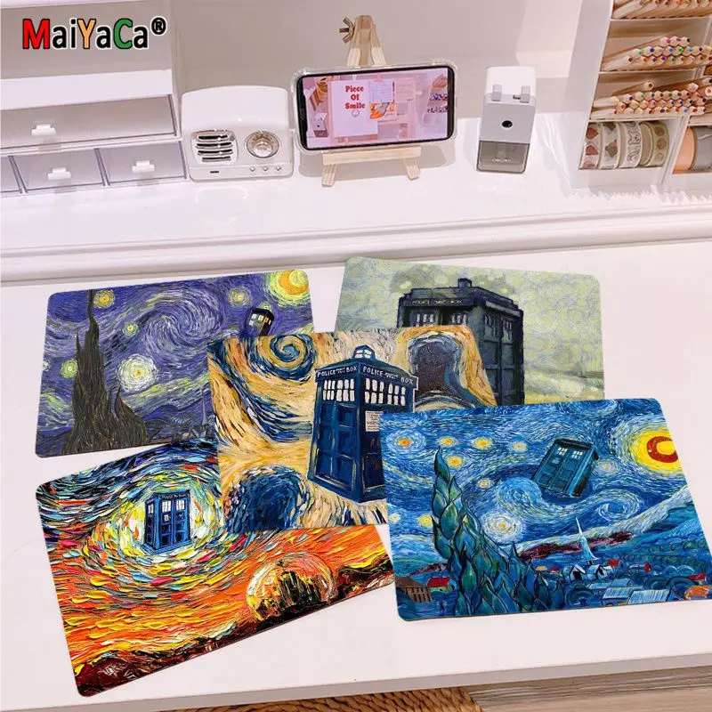 

Высококачественный коврик для мыши для ноутбука MaiYaCa Doctor who van gogh, лидер продаж, оптовая продажа, игровой коврик для мыши