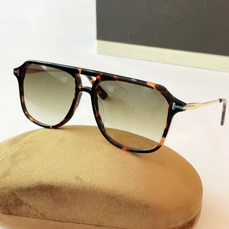 

Hot sale Fashion Tom Brand Designer Mirror Sunglasses Mens Womens Acetate TF 5665 Sun glasses UV400 Oculos masculino Male