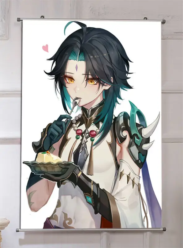 

Anime Genshin Impact Xiao Home Decor Poster Wall Scroll Painting 60*90cm wall Poster Scroll for canvas painting