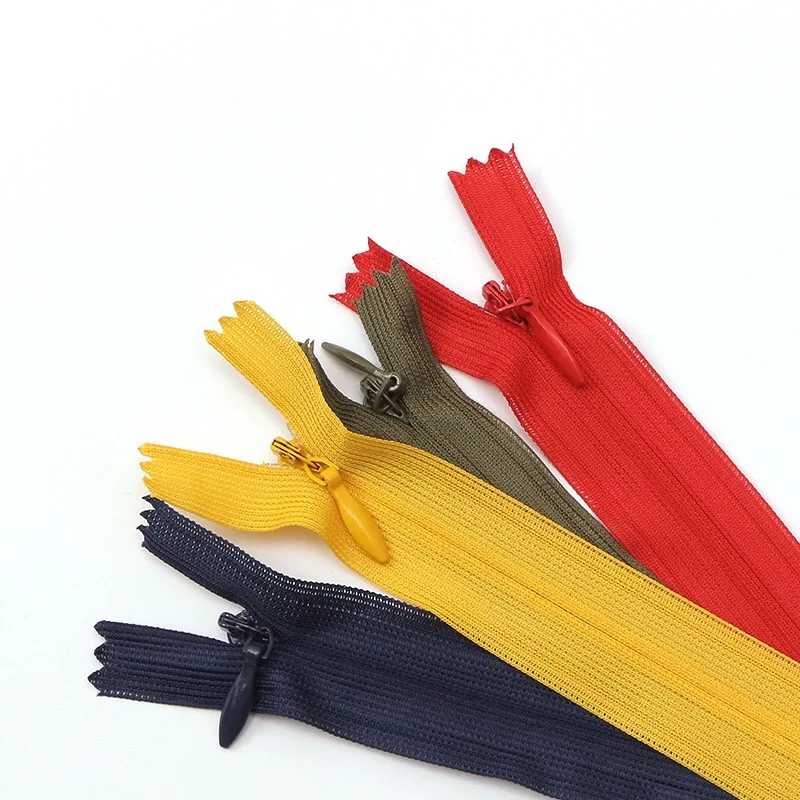 

3# Invisible Zipper 25CM/10 Inches Length Nylon Coil Zipper Sewing for Tailor Handicraft Clothes Accessories 10 Pcs Wholesale