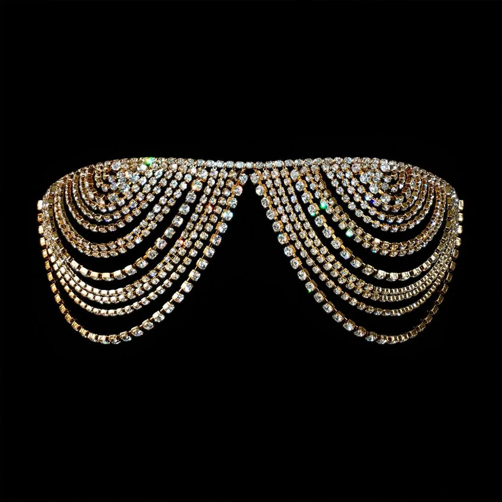 

Stonefans Noveal Rhinestone Wrap Bra Chain Bling Bodies Chains Women Nightclub Prom Lingerie Chain Crystal Chest Bikini Jewelry