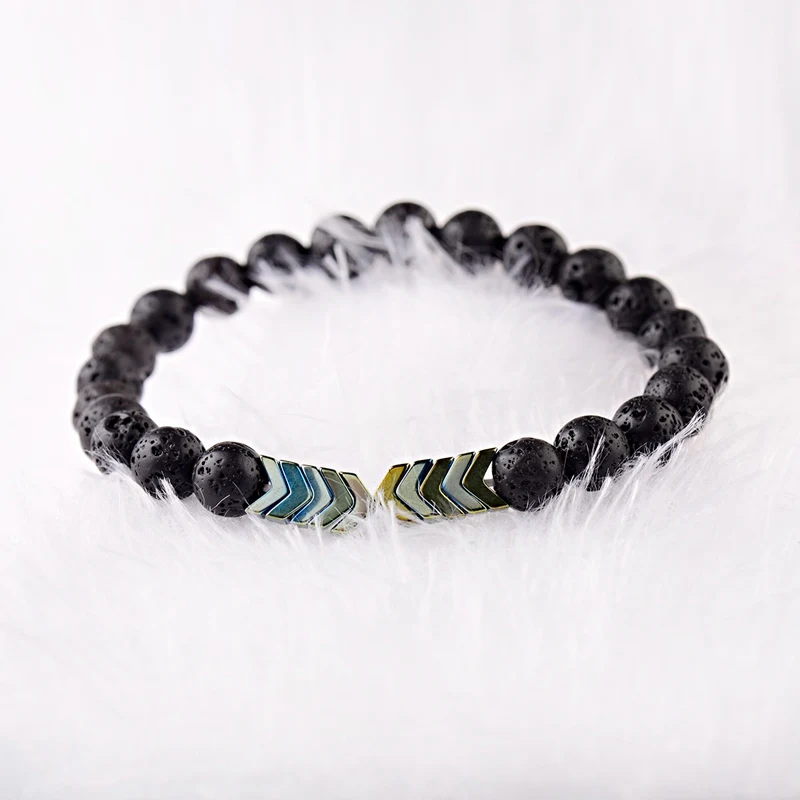 Камень из вулканической лавы диффузор эфирного масла браслеты браслет