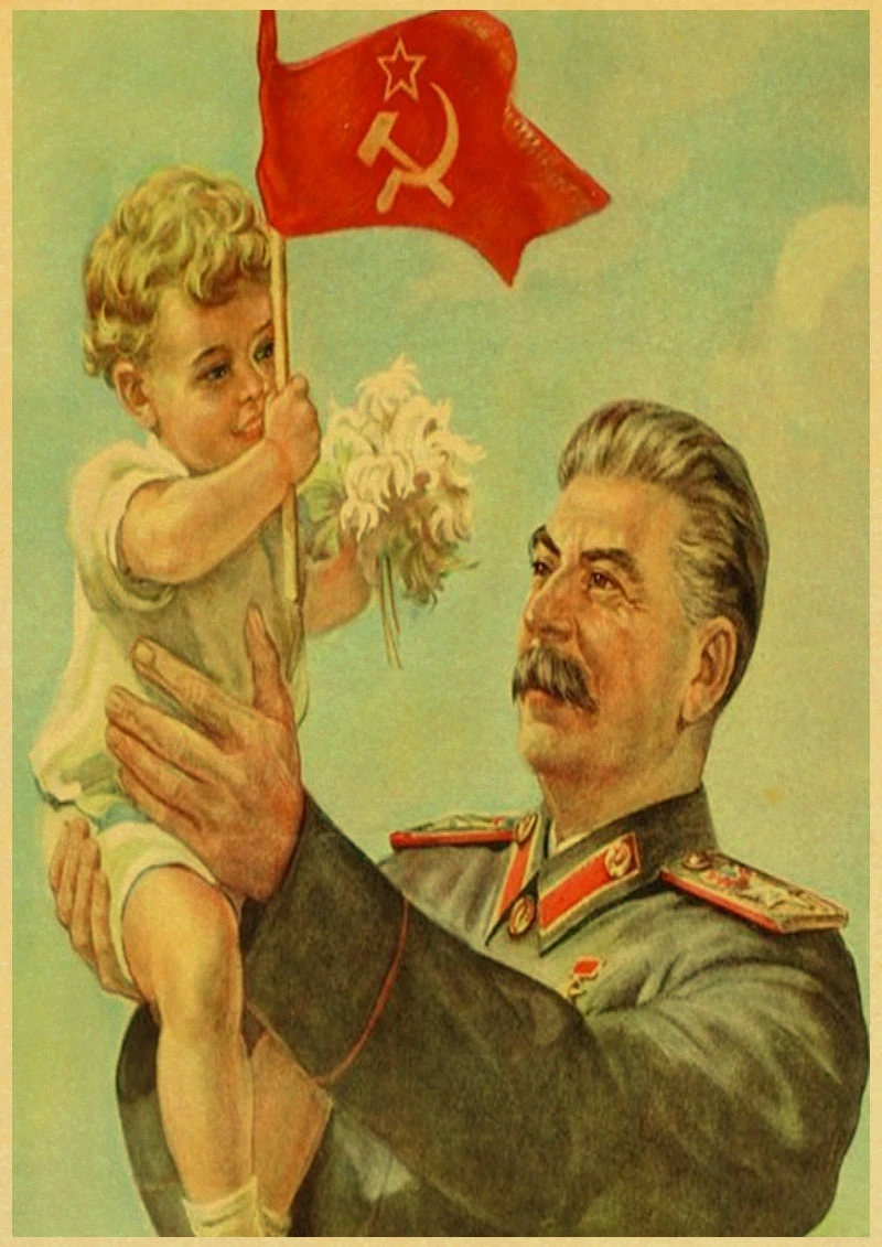 Ретро-плакаты с изображением русского товарища Иосифа Сталина черно-белые CCCP