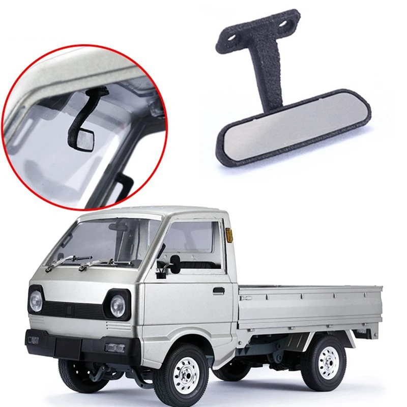 

1 Set Car Simulation Rearview Mirror & 1 Set Car Rear Compartment Decoration Plate Back Anti-Skid Plate