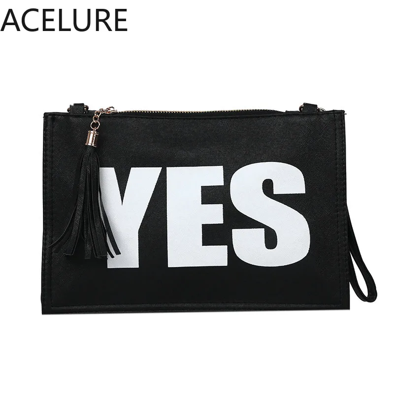 

ACELURE Simple Style Tassel Zipper Tote Solid Color PU Leather All-match Fashoin 2021 Crossbody Bags Ladies Shopping Purse