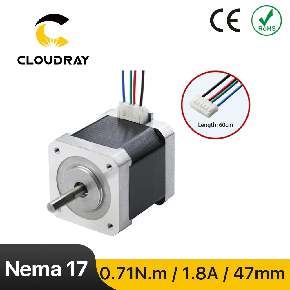 Шаговый двигатель Nema17 42 мм 2 фазный 30 нм 1 5 А с DuPont для 3D принтера гравировально