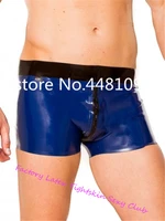 ultimate 2 way zip latex sheath boxer shorts latex shorts panties for men lingerie crotchless sexy lingerie